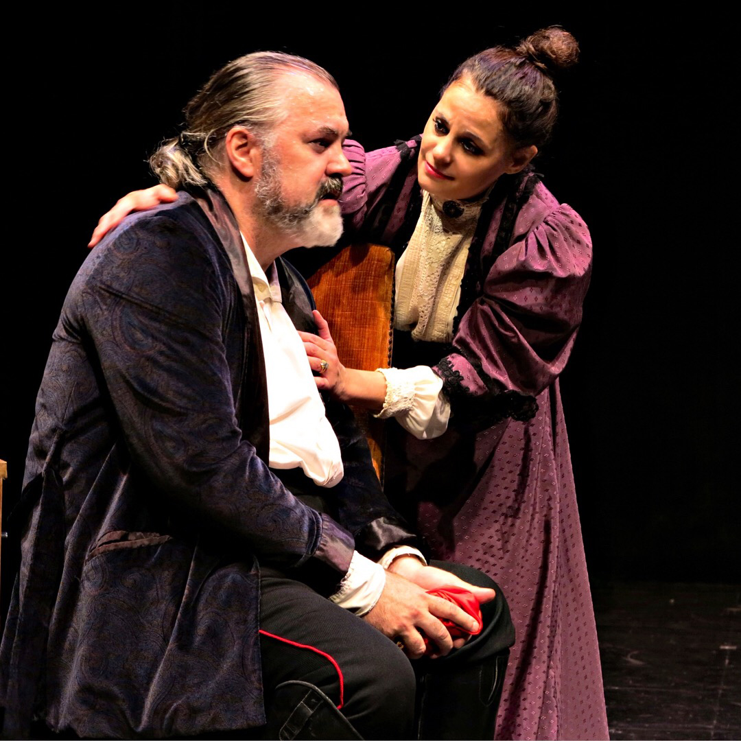 Brad Fryman as the Captain, Natalie Menna as his wife Laura. Photo Bell Krubel.